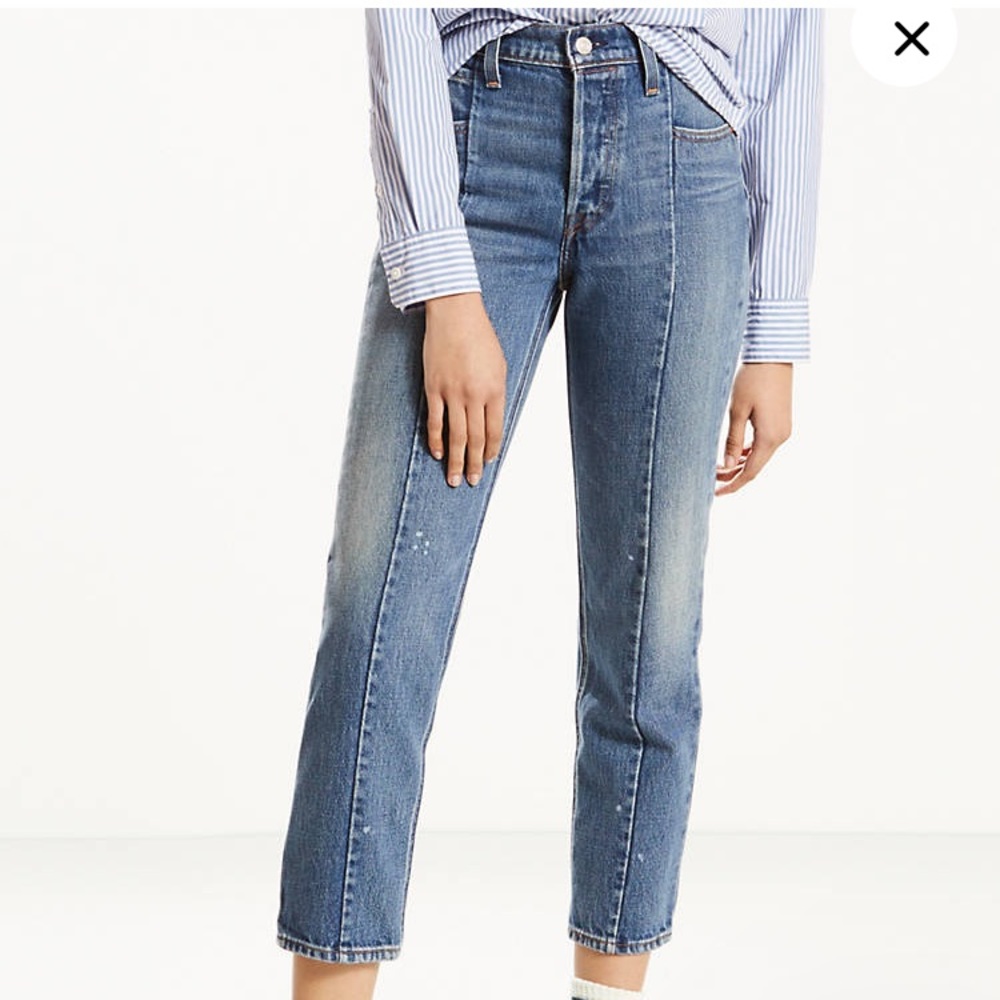 Levis Altered Straight front seam jeans, size 30